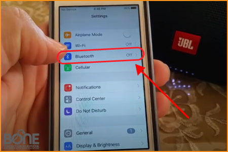 bluetooth option on iphone