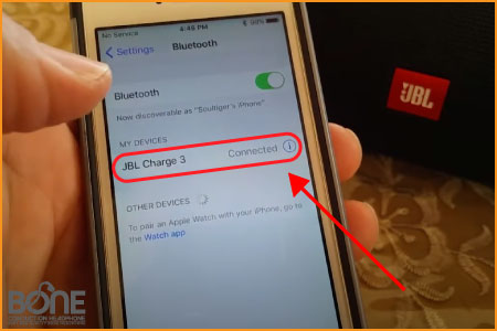 bluetooth connected to iphone