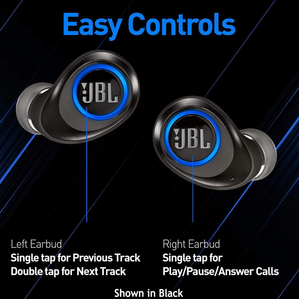 JBL Free X True Wireless in-Ear Headphones with Built-in Remote and Microphone - Blue